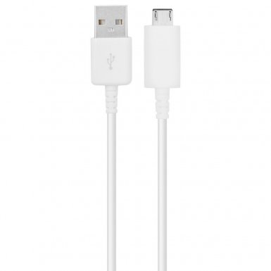 Samsung USB DataCable EP-DG925UWE - оригинален microUSB кабел за Samsung мобилни телефони (120 cm) (бял) (bulk)