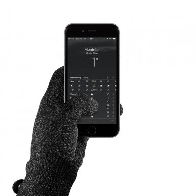 Mujjo Single Layered Touchscreen Gloves Size S - качествени зимни ръкавици за тъч екрани (черен)