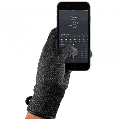 Mujjo Double Layered Touchscreen Gloves Size L - двуслойни качествени зимни ръкавици за тъч екрани (черен)