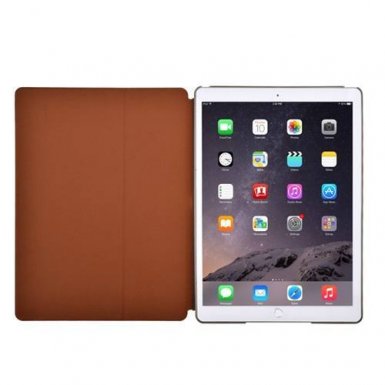 Comma Elegant Case - кожен калъф и поставка за iPad Pro 12.9 (кафяв)