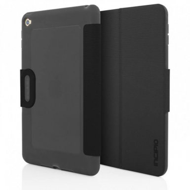 Incipio Clarion Folio Case - удароустойчив хибриден кейс, тип папка за iPad mini 4 (черен)
