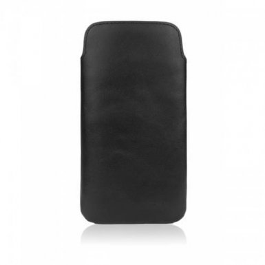 Caseual Leather Italian Pouch - кожен калъф от естествена кожа за iPhone 8, iPhone 7, iPhone 6, iPhone 6S (черен)