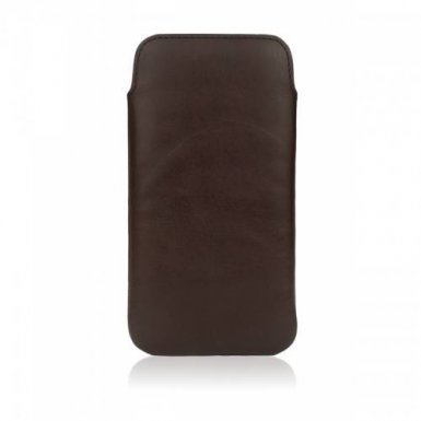 Caseual Leather Italian Mocca Pouch - кожен калъф от естествена кожа за iPhone 8, iPhone 7, iPhone 6, iPhone 6S (кафяв)