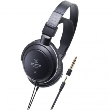 Audio Technica ATH-T200 Closed-Back Dynamic Monitor Headphones  - динамични слушалки за мобилни устройства с 3.5 mm стерео-жак (черен)