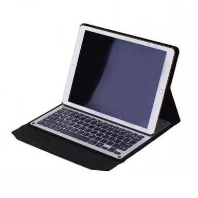 Smart Keyboard Stand Case - полиуретанов калъф, клавиатура и поставка за iPad Pro 12.9 (розов)