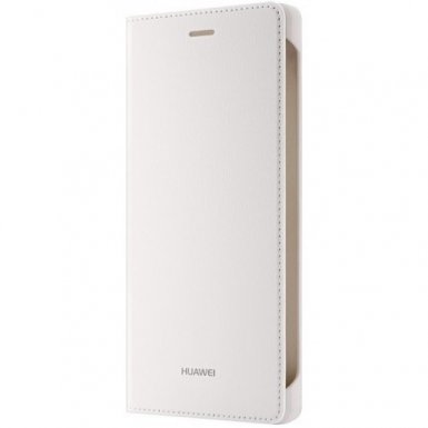 Huawei Flip Case - оригинален кожен калъф за Huawei P8 (бял)