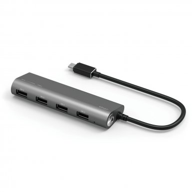 Elago USB-C Hub - 4-портов USB хъб (разклонител) от USB-C към USB-A 3.0 за MacBook 12 и устройства с USB-C