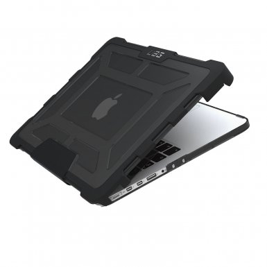 Urban Armor Gear Case - удароустойчив хибриден кейс за Apple MacBook Pro Retina 13 (черен-прозрачен)