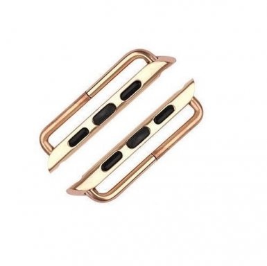 Hoco Apple Watch Band Adapter - алуминиев адаптер за всякакъв тип каишки за Apple Watch 38 и 40 мм (розово злато)