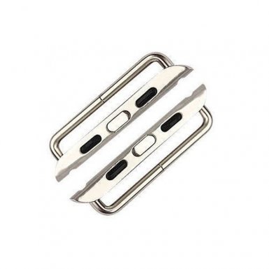 Hoco Apple Watch Band Adapter - алуминиев адаптер за всякакъв тип каишки за Apple Watch 42мм, 44мм(сребрист)