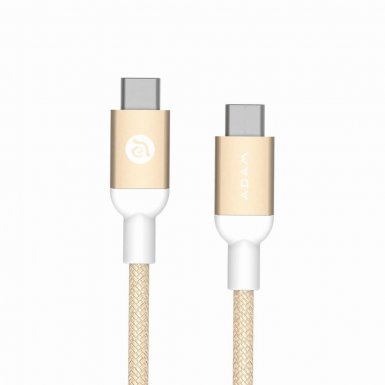 Adam Elements CaSa B200 USB-C to USB-C Cable - USB кабел за MacBook и устройства с USB-C порт (200 cm) (златист)