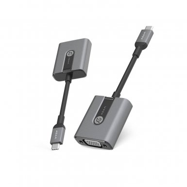 Adam Elements USB-C to VGA Adapter - адаптер за свързване от USB-C към VGA (тъмносив)