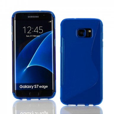 S-Line Cover Case - силиконов (TPU) калъф за Samsung Galaxy S7 Edge (син)