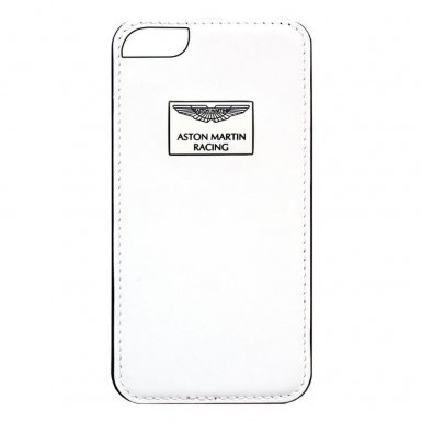 Aston Martin Racing Case - луксозен кожен кейс за iPhone 6S, iPhone 6 (бял)