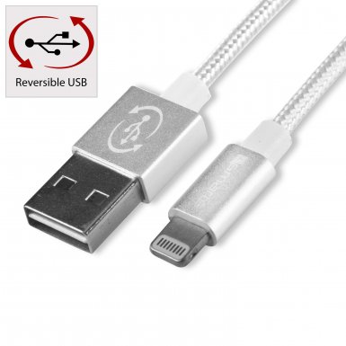 4smarts MFI RapidCord FlipPlug Lightning Data Cable 1m. - сертифициран lightning кабел (100 см.) за iPhone, iPad и iPod с Lightning вход (бял)