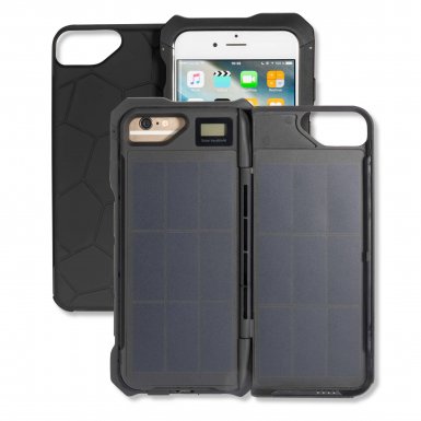 4smarts Miami Solar Power Case 2500 mAh - кейс с вградена батерия 2500 mAh и соларен панел за iPhone 8, iPhone 7, iPhone 6, iPhone 6S (черен)
