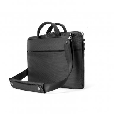 Booq Taipan Super Slim 15 - чанта с дръжки и презрамка за MacBook Pro 15, Pro Retina 15 и мобилни устройства до 15.4 инча (черна)