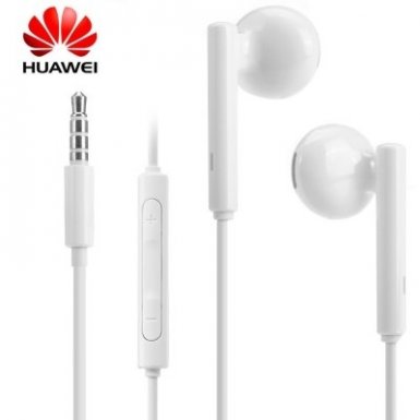 Huawei Stereo Headset AM115 - оригинални слушалки с микрофон и управление на звука за Huawei мобилни устройства (бял) (retail)