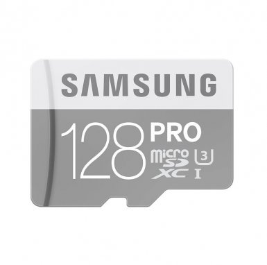 Samsung MicroSDXC Pro 128GB UHS-1 (клас 10) - MicroSDXC памет със SD адаптер за Samsung устройства (подходяща за GoPro)