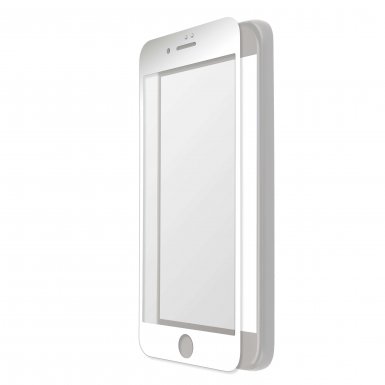 4smarts Second Glass Curved 2.5D - калено стъклено защитно покритие с извити ръбове за целия дисплея на iPhone 8 Plus, iPhone 7 Plus (прозрачен-бял)