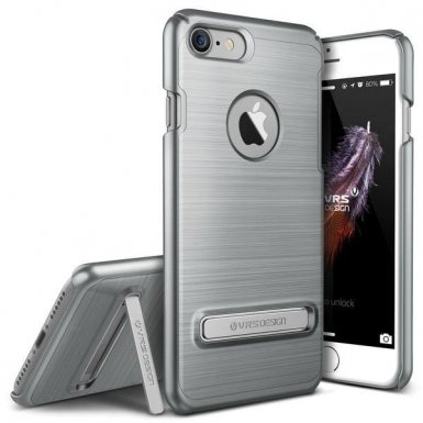 Verus Simpli Lite Case - поликарбонатов кейс за iPhone 8, iPhone 7 (сив)