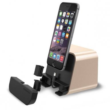Verus i-Depot Cradle - универсална док станция за iPhone, iPad и мобилни устройства с microUSB (златиста)