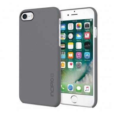 Incipio Feather Case - тънък поликарбонатов кейс за iPhone 8, iPhone 7 (сив)