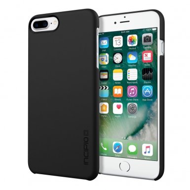 Incipio Feather Case - тънък поликарбонатов кейс за iPhone 8 Plus, iPhone 7 Plus (черен)