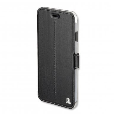 4smarts Supremo Book Flip Case - кожен калъф с поставка и отделение за кр. карта за iPhone 6, iPhone 6S (черен)