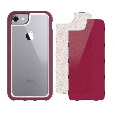 Griffin Survivor Adventure Case - хибриден удароустойчив кейс за iPhone 8, iPhone 7, iPhone 6S, iPhone 6 (червен)