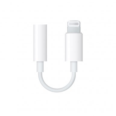 Apple Lightning to 3.5 mm Headphone Jack Adapter - оригинален адаптер от Lightning към 3.5 мм аудио жак (retail)