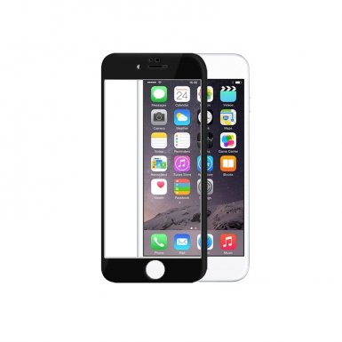 Comma Zenus Full Screen Tempered Glass (0.18 mm) - обхващащо и ръбовете стъклено защитно покритие за дисплея и покритие за задната част за iPhone 8, iPhone 7 (черен)