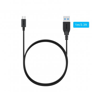 TeckNet TA100 3.1 USB-A to USB-C Cable - качествен USB към USB-C кабел за MacBook и устройства с USB-C порт (черен)