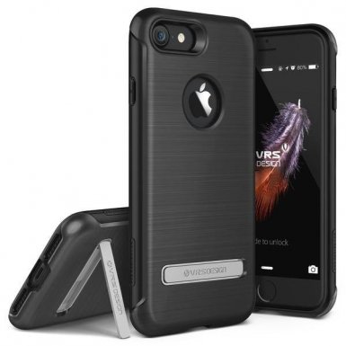 Verus Duo Guard Case - висок клас хибриден удароустойчив кейс за iPhone 8, iPhone 7 (черен)