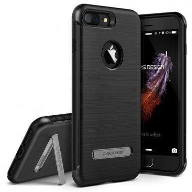 Verus Duo Guard Case - висок клас хибриден удароустойчив кейс за iPhone 8 Plus, iPhone 7 Plus (черен)