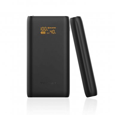 TeckNet BT1800 3-Port 19200mAh Power Bank - качествена външна батерия 19200mAh с 3xUSB и фенерче за смартфони и таблети (черен)