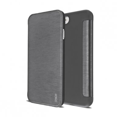 Artwizz SmartJacket case - полиуретанов флип калъф за iPhone 8, iPhone 7 (тъмносив)