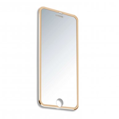 4smarts Second Glass Curved Rim 2.5D - калено стъклено защитно покритие с извити ръбове за целия дисплея на iPhone 8 Plus, iPhone 7 Plus (прозрачен-златист)