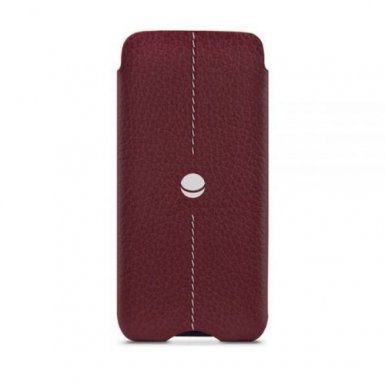 Beyzacases Lute - кожен калъф (естествена кожа, ръчна изработка) за iPhone XS Max, iPhone 8 Plus, iPhone 7 Plus, iPhone 6 Plus, iPhone 6S Plus (червен)