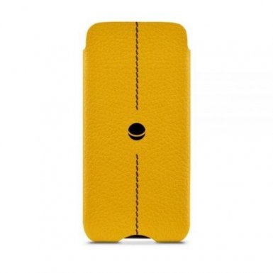 Beyzacases Lute - кожен калъф (естествена кожа, ръчна изработка) за iPhone 8, iPhone 7, iPhone 6, iPhone 6S (жълт)