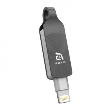 Adam Elements iKlips Duo Plus Lightning 128GB - външна памет за iPhone, iPad, iPod с Lightning (128GB) (черен)