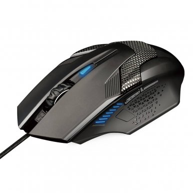 TeckNet M268 Raptor Gaming Mouse, 2000 DPI - геймърска мишка (за Mac и PC) (черен-син)