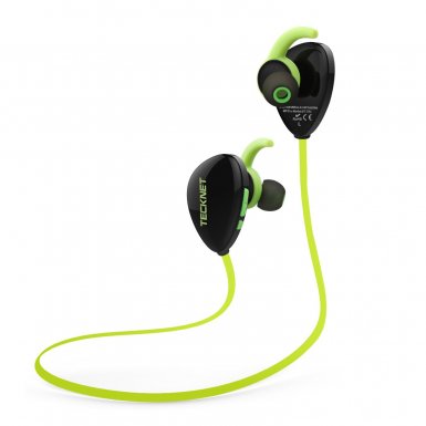 TeckNet G938 Bluetooth 4.0 Sweatproof Sport Earphones - безжични спортни слушалки с микрофон за мобилни устройства (зелен)