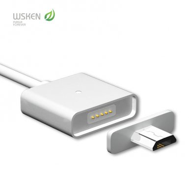 WSKEN Magnetic X-cable MicroUSB - кабел с магнитен конектор за MicroUSB продукти с MicroUSB (сребрист)