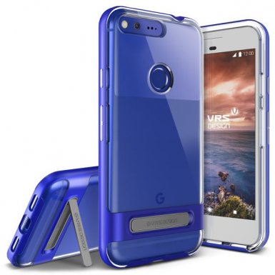 Verus Crystal Bumper Case - хибриден удароустойчив кейс за Google Pixel XL (син-прозрачен)