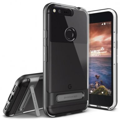 Verus Crystal Bumper Case - хибриден удароустойчив кейс за Google Pixel XL (сив-прозрачен)