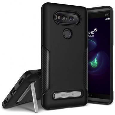 Verus Carbon Fit Case - висок клас хибриден удароустойчив кейс за LG V20 (черен)