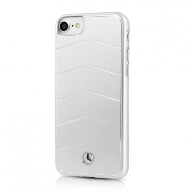Mercedes-Benz Aluminium Hard Case - дизайнерски алуминиев кейс за iPhone 8, iPhone 7 (сребрист)