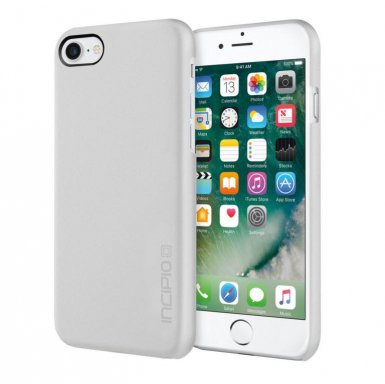 Incipio Feather Case - тънък поликарбонатов кейс за iPhone 8, iPhone 7 (сребрист)