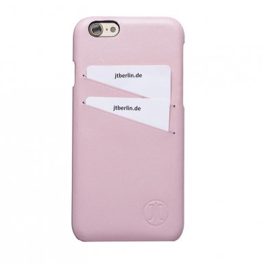 JT Berlin LeatherCover Style Case - кожен кейс (естествена кожа) за iPhone 8, iPhone 7 (розово злато)